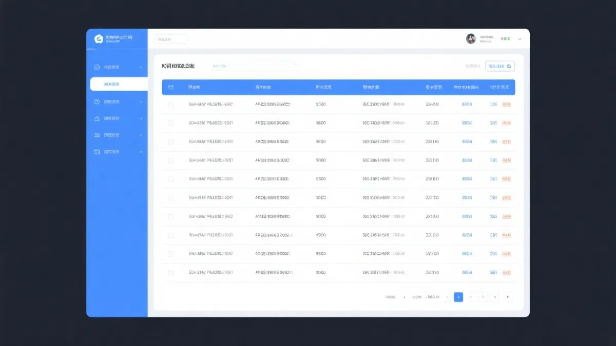时间序列列表展示界面草图